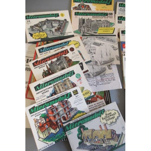 247 - Micro Models cut-out card kits of architectural subject and Micro Model instruction book (24)