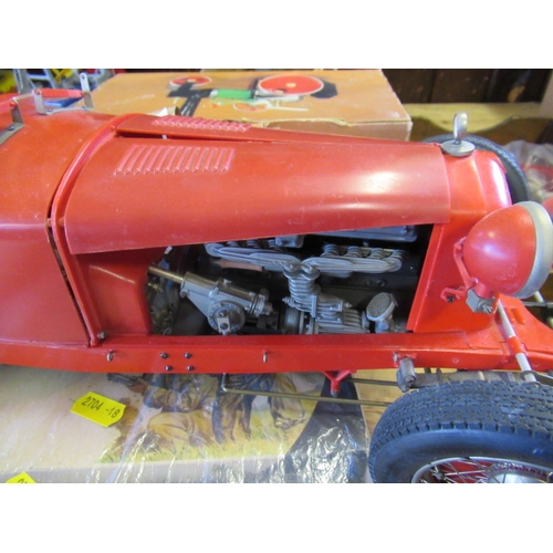 185 - A made-up Pocher model kit of Alfa Romeo 8c 2300, some items detached, part of engine missing, cover... 