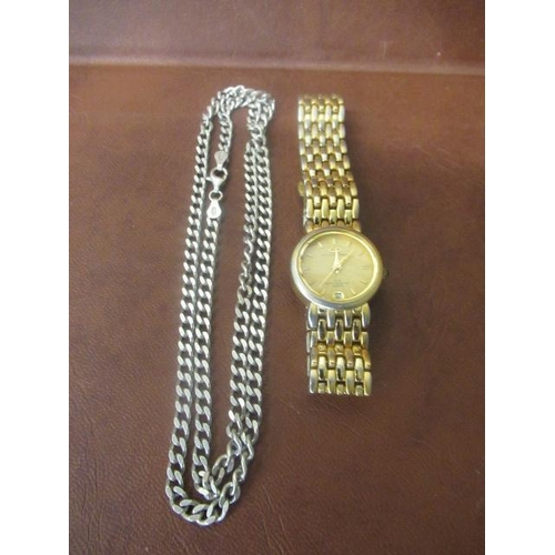 181 - SILVER CHAIN AND A WATCH