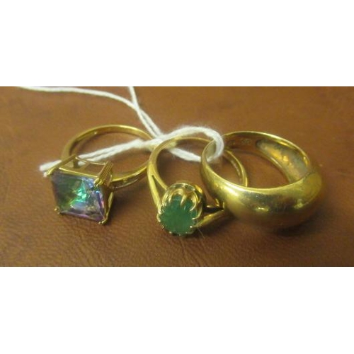 193 - THREE 9CT GOLD RINGS