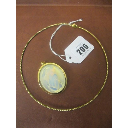 206 - LALIQUE PENDANT AND CHOKER