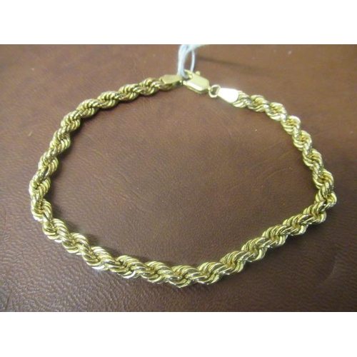 212 - 9CT GOLD ROPE BRACELET