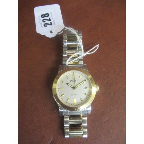 228 - CASED GENTS ROTARY WRISTWATCH