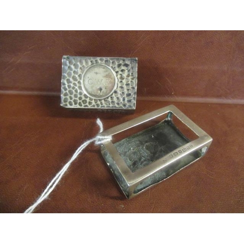 253 - TWO SILVER MATCHBOX HOLDERS