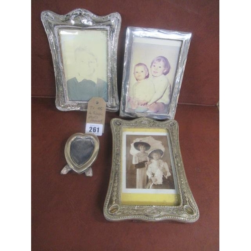 261 - FOUR SILVER PHOTO FRAMES