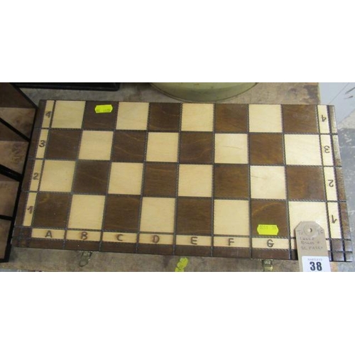 38 - CHESS BOARD AND PIECES