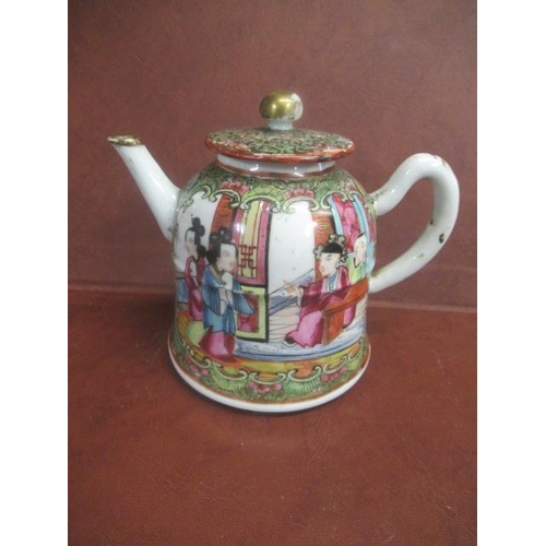 380 - CANTONESE TEAPOT AND COVER