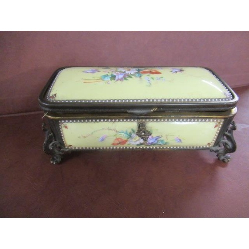 399 - ENAMELLED JEWELLERY CASKET