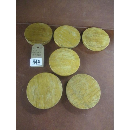 444 - SIX OAK COASTERS