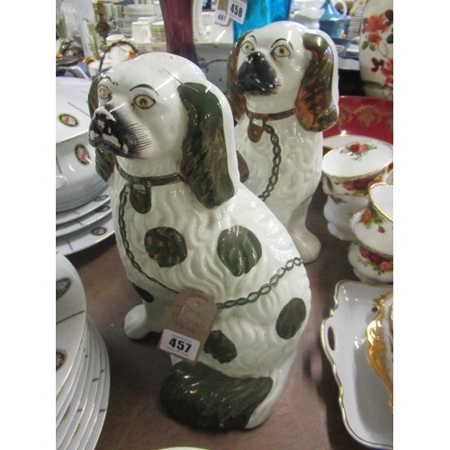 457 - PAIR OF STAFFORDSHIRE DOGS