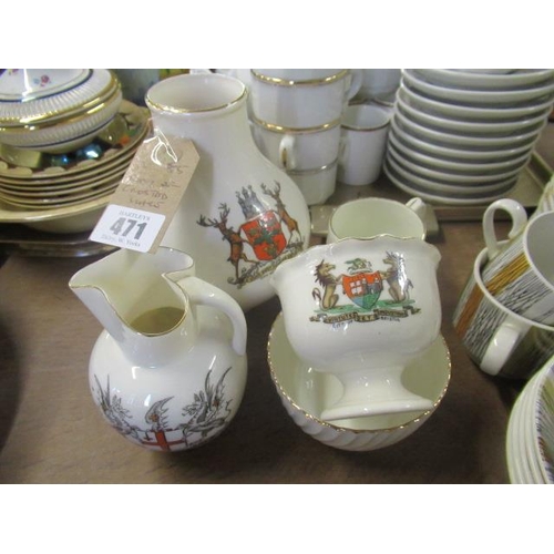 471 - QUANTITY OF CRESTED WARE