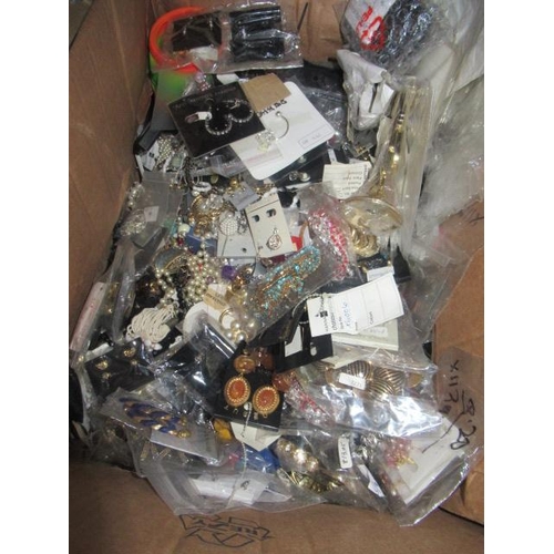 494 - BOX OF COSTUME JEWELLERY