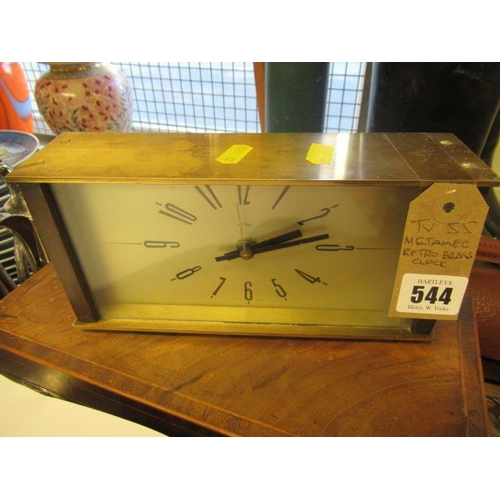 544 - METAMEC RETRO BRASS CLOCK