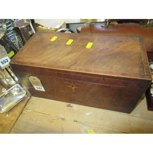 547 - GEORGIAN INLAID TEA CADDY