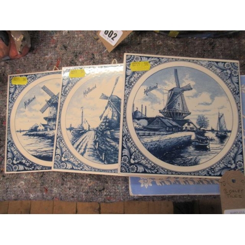 604 - THREE DELFT TILES