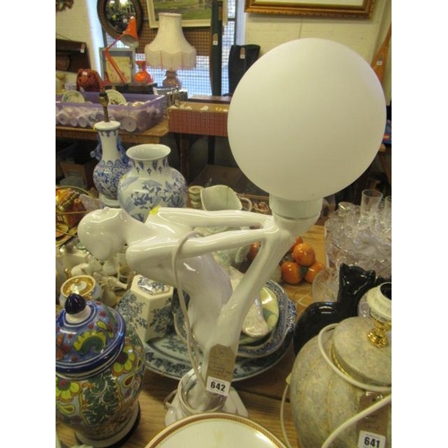 642 - WHITE LADY TABLE LAMP