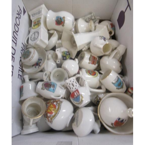 65 - BOX OF CRESTED CHINA