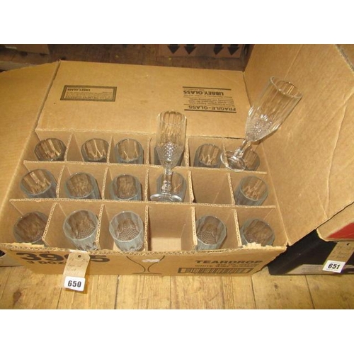 650 - BOX OF WINE GLASSES