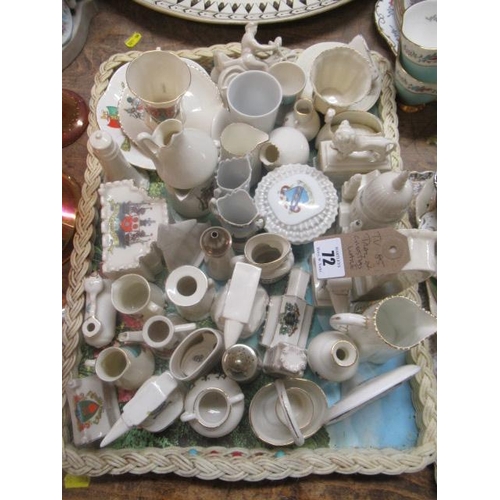 72 - TRAY OF CRESTED WARE