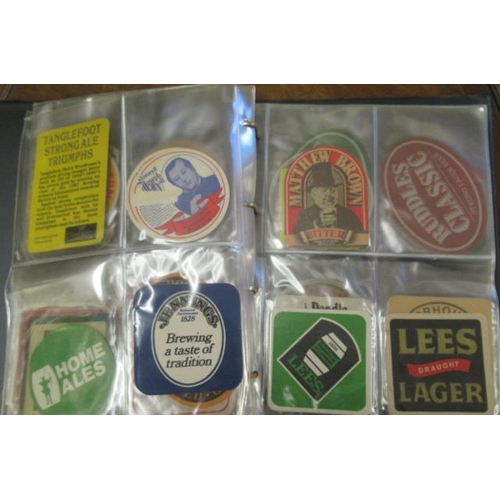 809 - FOLDER OF VINTAGE BEER MATS