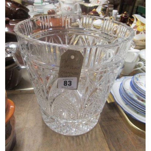 83 - CUT GLASS CHAMPAGNE BUCKET