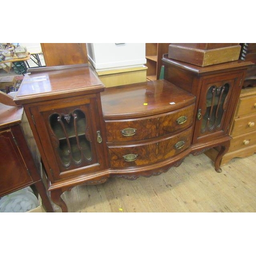 1133 - SMALL WALNUT GLAZED SIDEBOARD