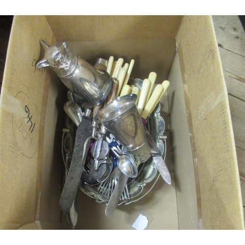 352 - BOX OF CUTLERY ETC