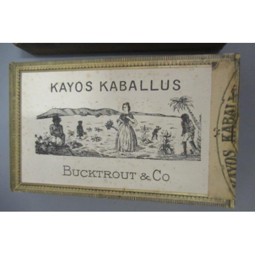 112 - A box of 25 Marcella Chica cigars, Claro, together with a box of 25 Kayos Kabullos, Buckrout & Co. (... 