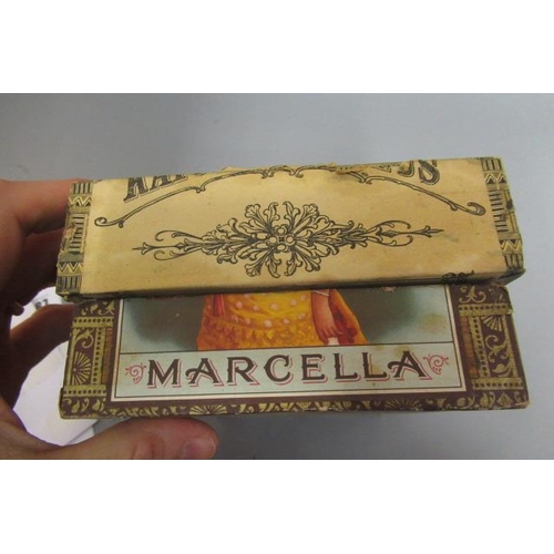 112 - A box of 25 Marcella Chica cigars, Claro, together with a box of 25 Kayos Kabullos, Buckrout & Co. (... 