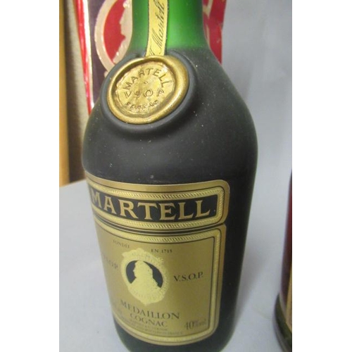 12 - 2 bottles of cognac, comprising 1 bottle Napoleon cognac, reserve de L'Aiglon, and 1 boxed Martell M... 