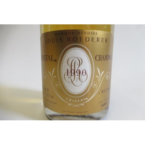 145 - 1 bottle 1990 Roederer Cristal Champagne