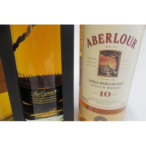 171 - Three bottles of whisky, comprising 12yr old Ancnoc highland single malt, one bottle 10yr old Aberlo... 