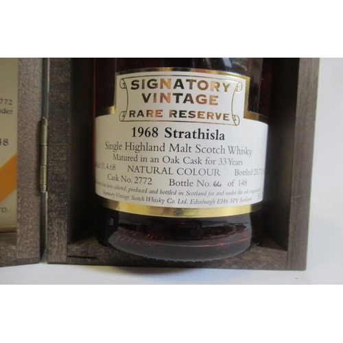 180 - One bottle 1968 Strathisla 33yr old single highland malt whisky, distilled 11.4.68 and bottled 23.7.... 