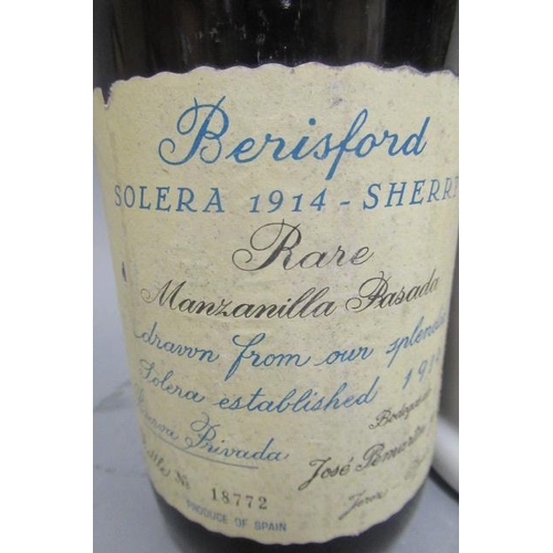 21 - 1 bottle Berisford Soleras 1914 Sherry, rare Manzanilla Basada, together with a Osborne Salvador Dal... 