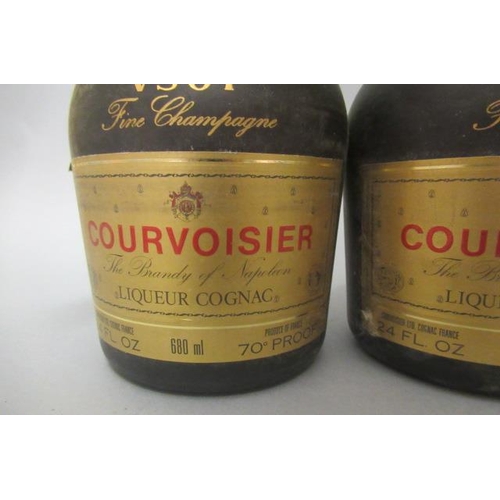 24 - 2 bottles Courvoisier VSOP fine champagne cognac