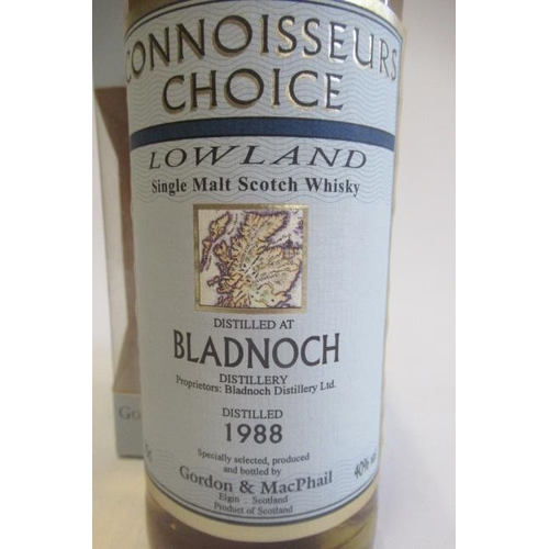 256 - One bottle Bladnoch 1988 Connoisseurs Choice, by Gordon & McPhail, boxed