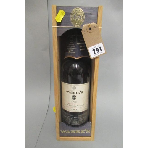 291 - One bottle 1992 Warre's LBV port, boxed