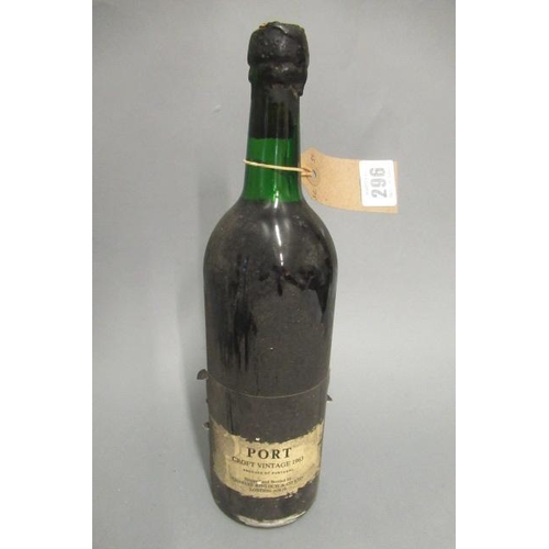 296 - One bottle 1963 Croft vintage port