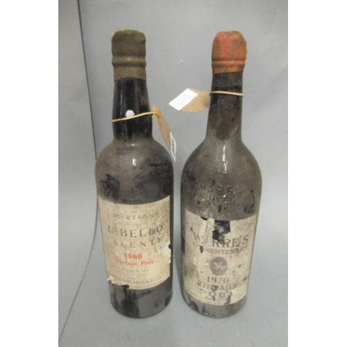 305 - Two bottles of vintage port, comprising 1 1970 Warre's and 1 1966 Rebello Valente