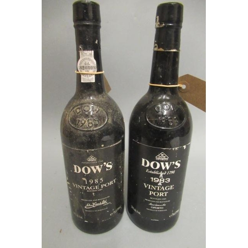 312 - Two bottles of Dows vintage port, comprising 1 1983 and 1 1985