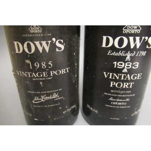 312 - Two bottles of Dows vintage port, comprising 1 1983 and 1 1985