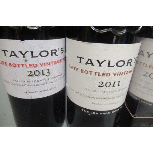 317 - Four bottles of Taylor's LBV port, comprising 1 boxed 2003, 1 2013, 1 2007 and 1 2011