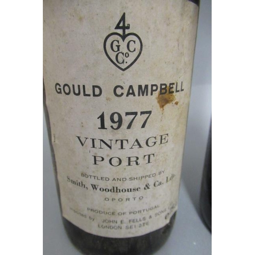 327 - Three bottles 1977 Gould & Campbell vintage port