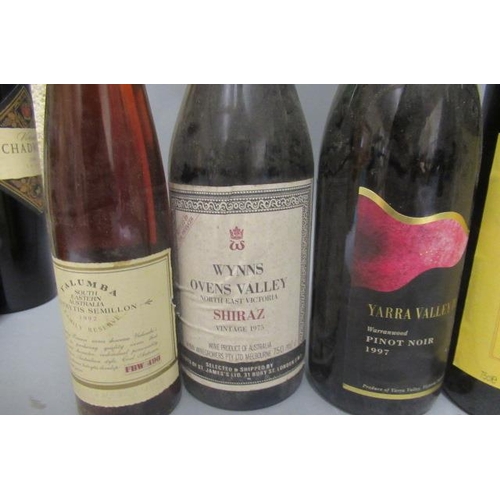 353 - 10 bottles & 2 half bottles of New World wine, comprising 1 1975 Wynns Ovens Valley shiraz, 1 1975 C... 