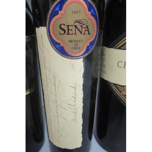 357 - 3 bottles of Chilean wine, comprising 1 2007 Sena by Chadwick, 1 2008 Chadwick Venedo and 1 2007 Don... 