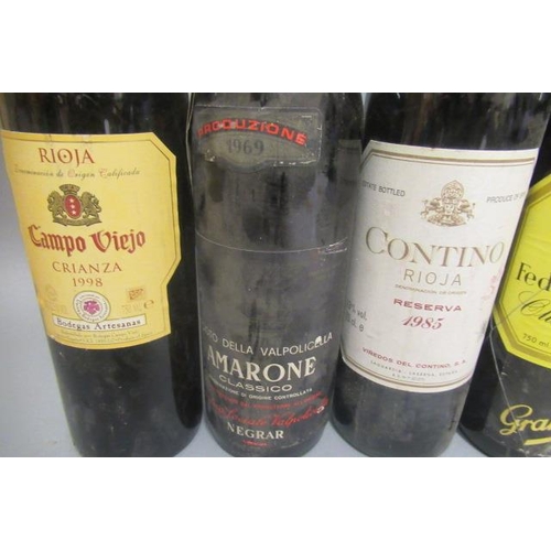 361 - 7 bottles of Spanish & Portugese wine, comprising 1 1969 Amarone classico, Negar, 1 1975 Federico Pa... 