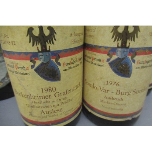 366 - 14 bottles of German wine, comprising 6 1980 Bockenheimer Grafenstuck, 3 1976 Somlo Var-Burg Somlo, ... 