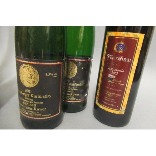 384 - 12 bottles of German wine, comprising 3 2001 Brauneberger-Kurfurstlay riesling, 4 2001 Nagyrede Ausb... 