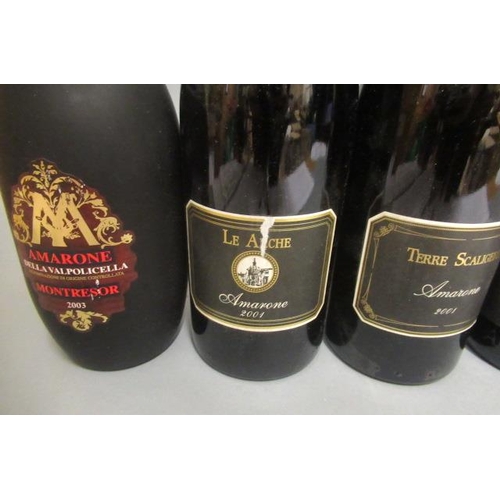 387 - 9 bottles of Amarone, comprising 2 2001 Masi Costasera Amarone, 2 2010 Cadis Sella Valpolicella, 1 2... 