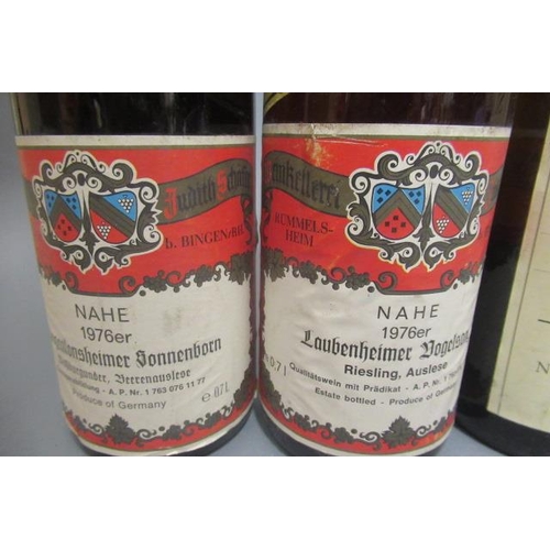 391 - 6 bottles of German wine, comprising 1 bottle 1976 Laubenheimer Vogelsang riesling Auslese, 1 1976 L... 